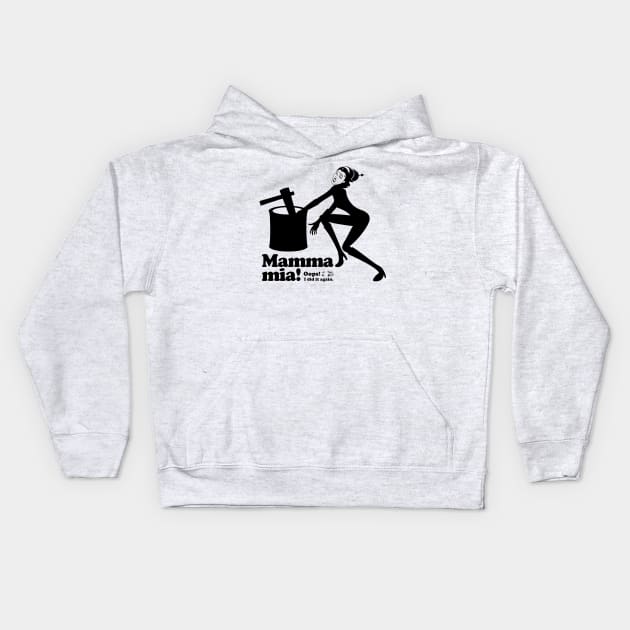 Mamma mia “mochi pounding” Kids Hoodie by t-shirts-cafe